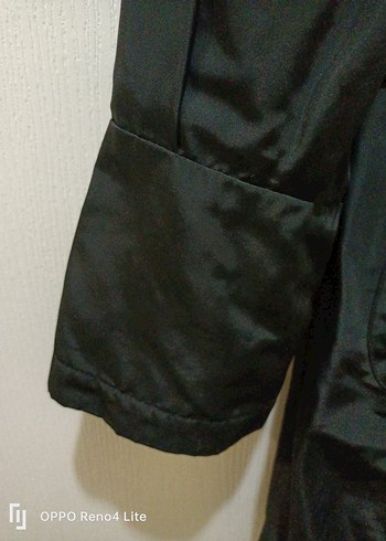 Düğmeli Siyah Midi  Kaban - Görsel 7