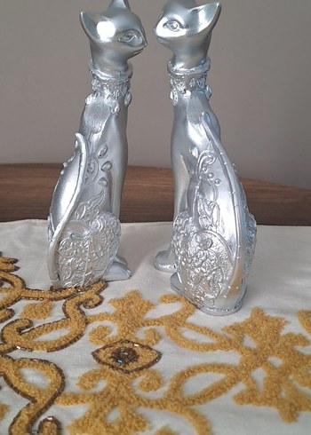 Gri Kedi Figürleri Seti - Görsel 2