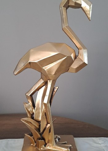 Parlak Altın Renk Flamingo Biblosu - Görsel 2