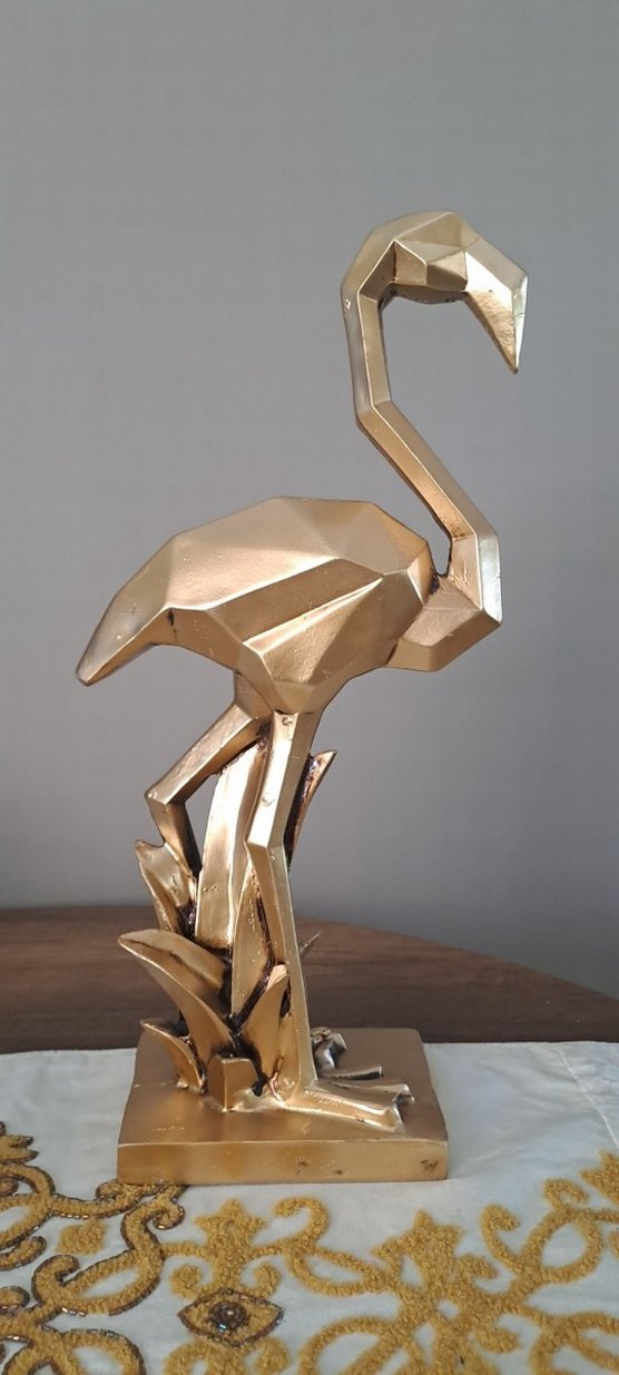 Parlak Altın Renk Flamingo Biblosu - Görsel 2