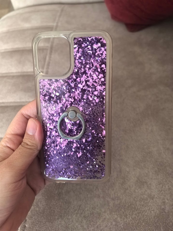 Iphone 12 Mor Simli Telefon Kılıfı Halkalı - Görsel 2