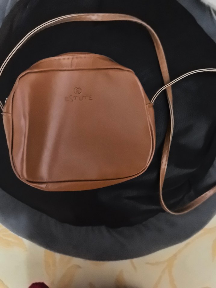 Taba renkli  Deri Kadın El Çantası - Görsel 2