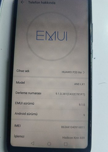 Huawei P20 Lite Gri Android Telefon - Görsel 2