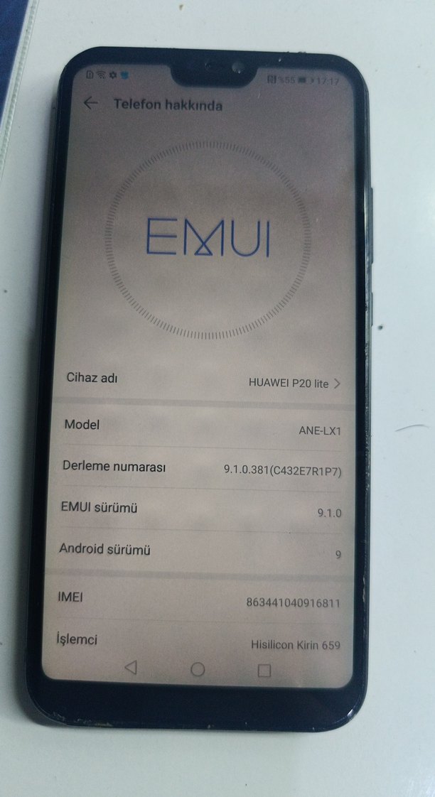 Huawei P20 Lite Gri Android Telefon - Görsel 2