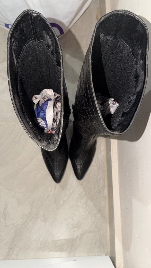 Oxxo Kadın Siyah Suni Deri Çizme - Görsel 3