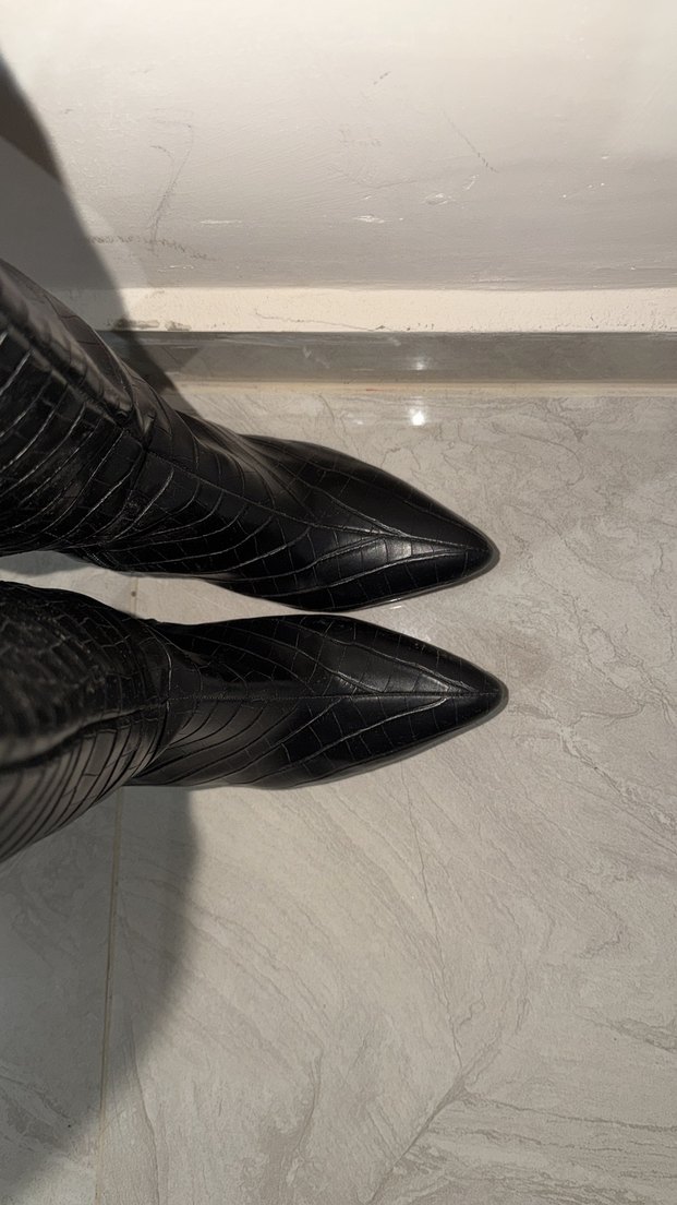 Oxxo Kadın Siyah Suni Deri Çizme - Görsel 2