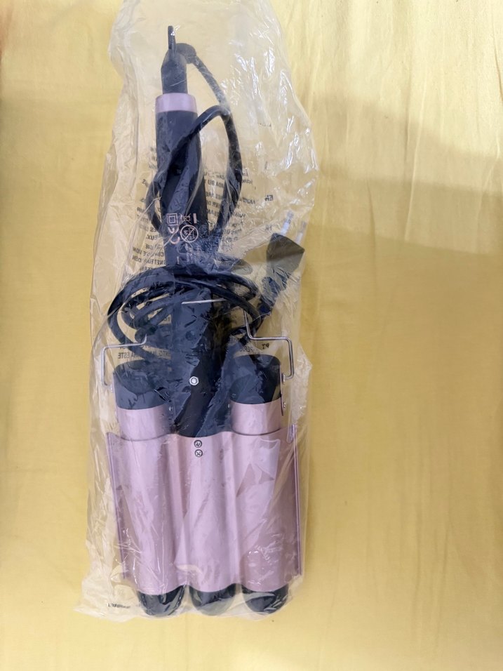 Aprilla Pembe Üçlü Su Dalgası Saç Maşası - Görsel 2