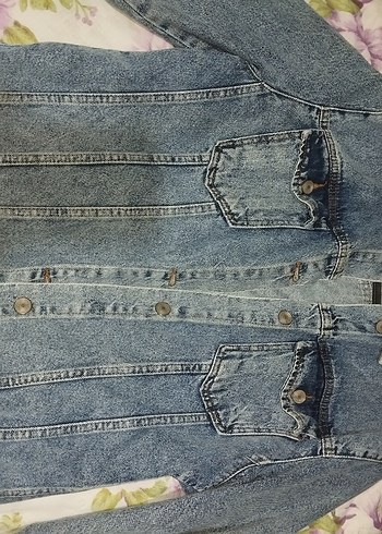 Kadın Mavi Midi boy Bol Kesim Denim Ceket - Görsel 2