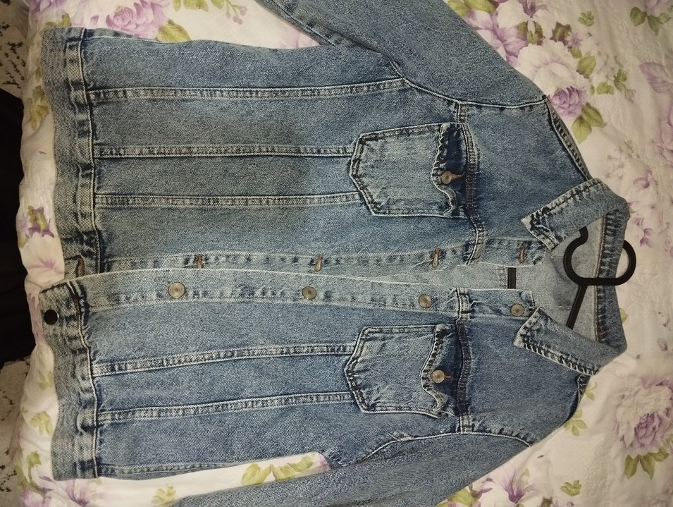 Kadın Mavi Midi boy Bol Kesim Denim Ceket - Görsel 2