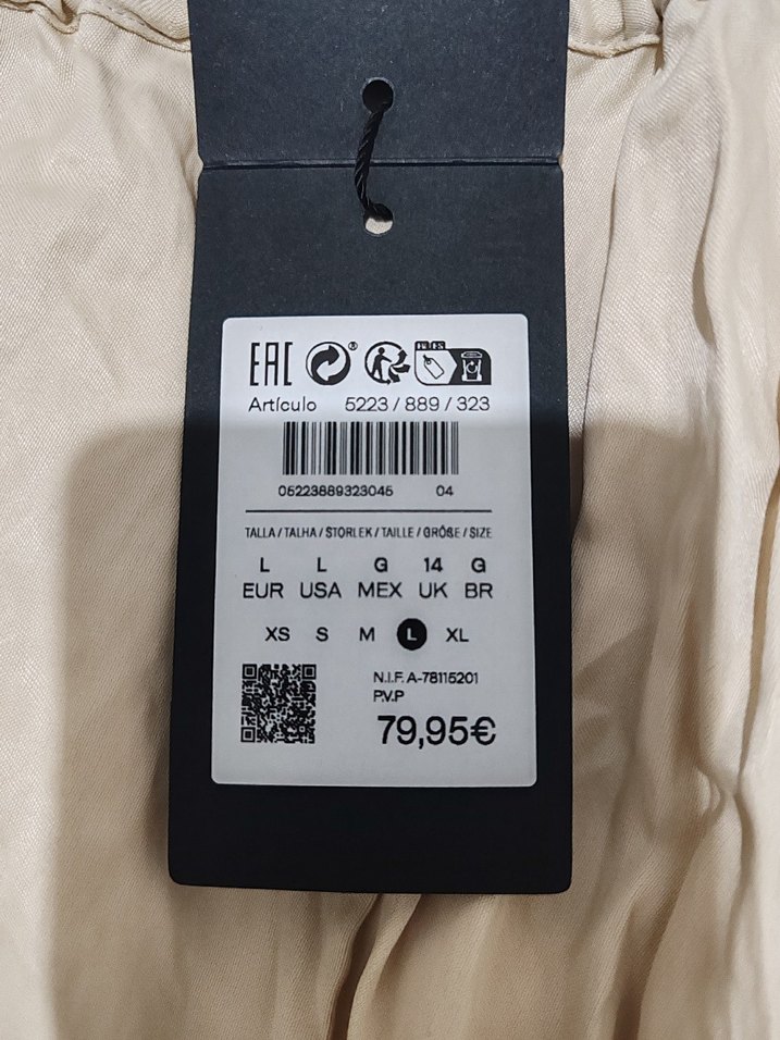 Dantel Detaylı Bej Uzun Keten Etek - Görsel 3