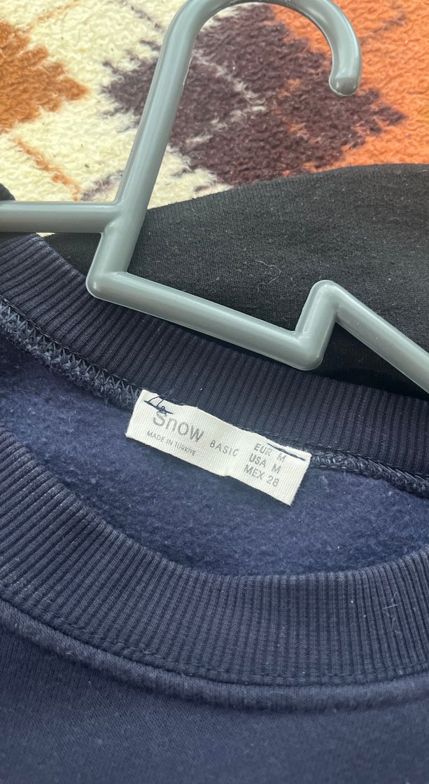 Lacivert  Kadın Rahat Kesim Sweatshirt - Görsel 2