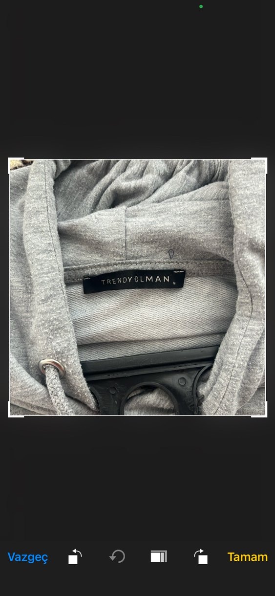 Gri Trendyolman Erkek Kapüşonlu Sweatshirt - Görsel 2