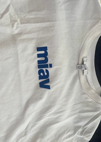 Beyaz miav baskılı tişört - Görsel 3