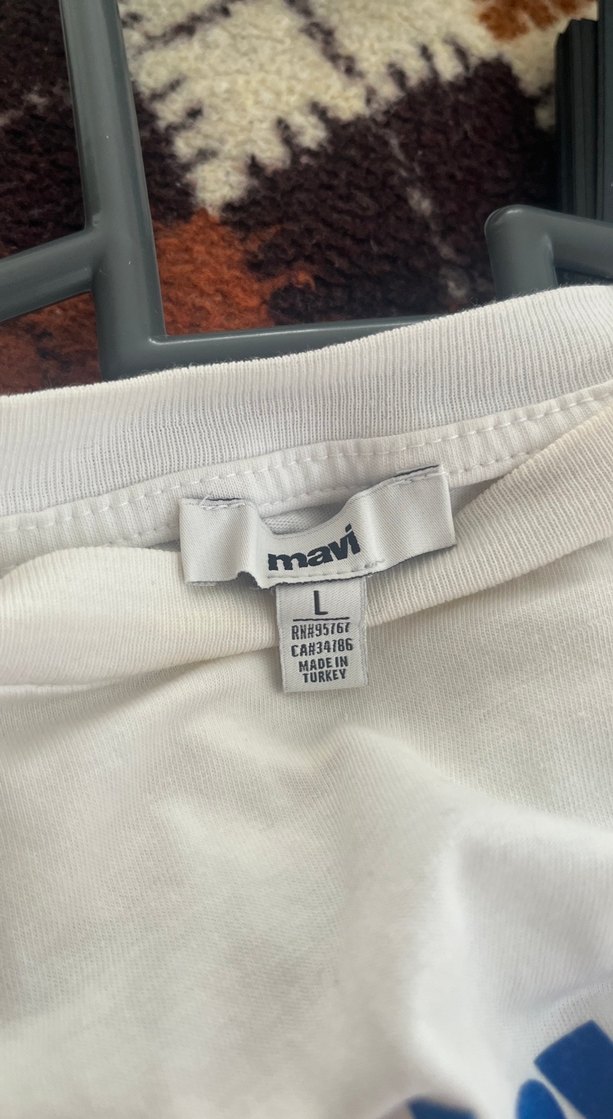 Beyaz miav baskılı tişört - Görsel 2