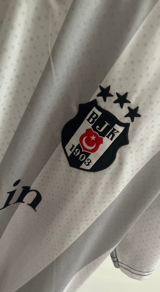 unisex Beyaz Siyah Kısa Kollu Beşiktaş Forması - Görsel 2