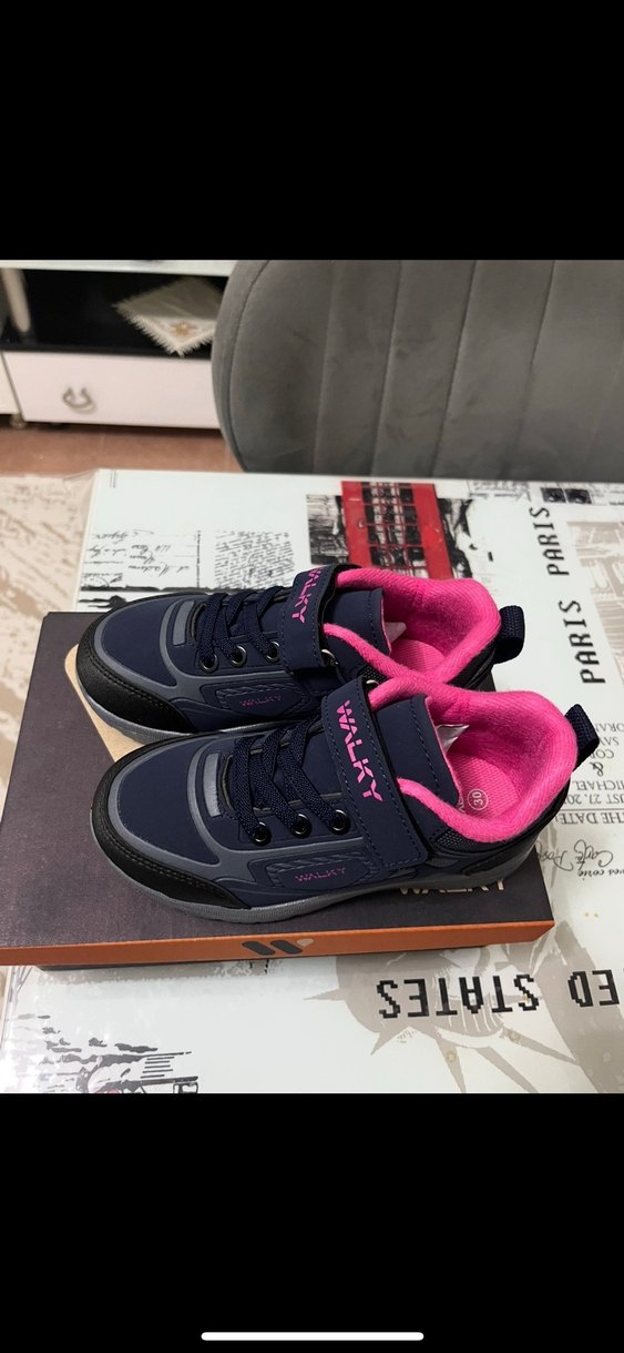 Kız Çocuk Renkli Velcro Spor Ayakkabı - Görsel 2