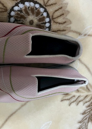 Pembe Kürklü Kadın Dolgu Topuk ayakkabı - Görsel 2