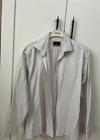 Beyaz Regular Fit Uzun Kollu Keten Gömlek - Görsel 2