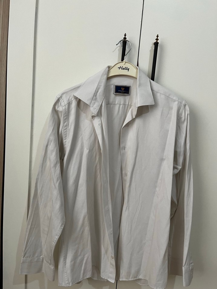 Beyaz Regular Fit Uzun Kollu Keten Gömlek - Görsel 2