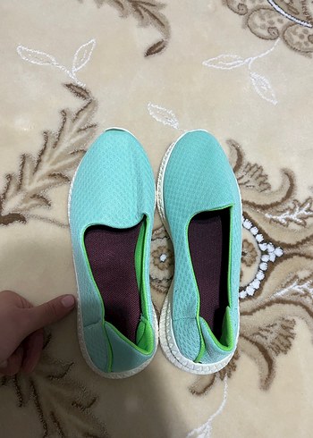 Kadın Turkuaz Dolgu Topuk Spor Ayakkabı - Görsel 2