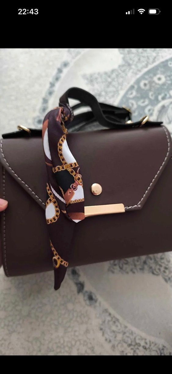 Kahverengi Deri Kadın Çanta - Görsel 2