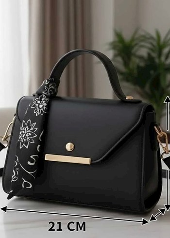 Modern Klasik Siyah Deri Kadın Çanta - Görsel 2