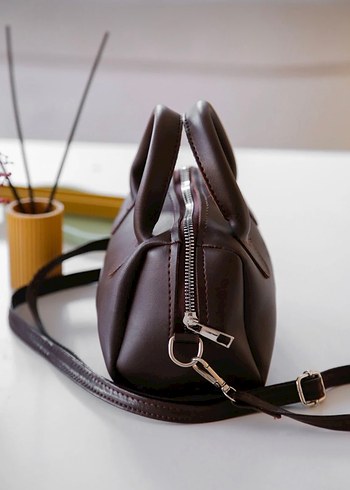 Kahverengi Deri Kadın Çanta - Görsel 2