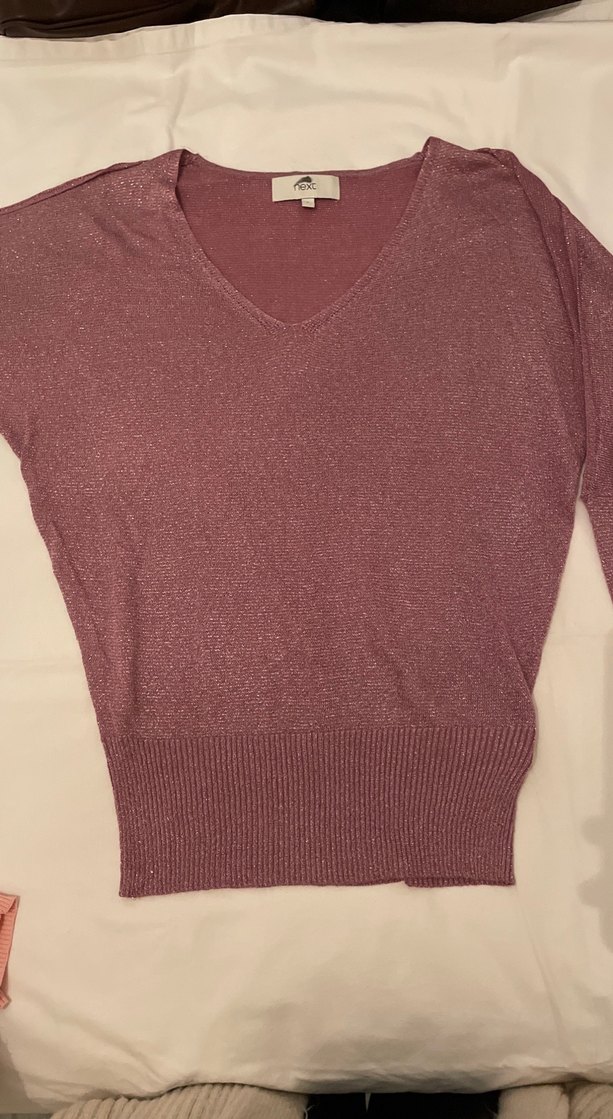 Pembe massimo dutti ve mor next ikili kol detaylı kazak - Görsel 2