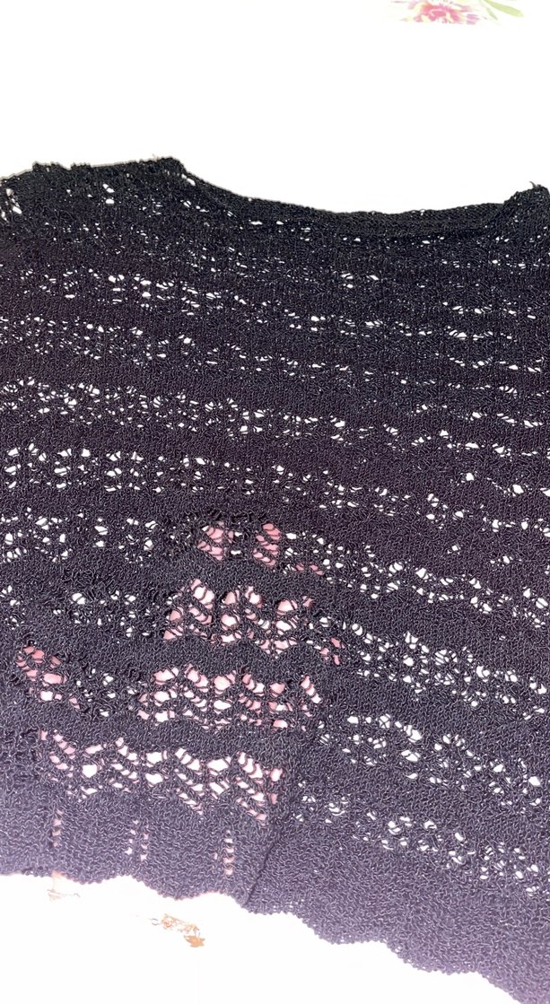 Siyah Örgü Kadın Triko Bluz - Görsel 2