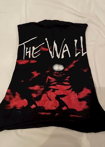 Baskılı Siyah Kolsuz Kadın Tişört - Görsel 2