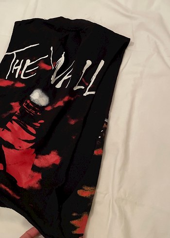 Baskılı Siyah Kolsuz Kadın Tişört - Görsel 3