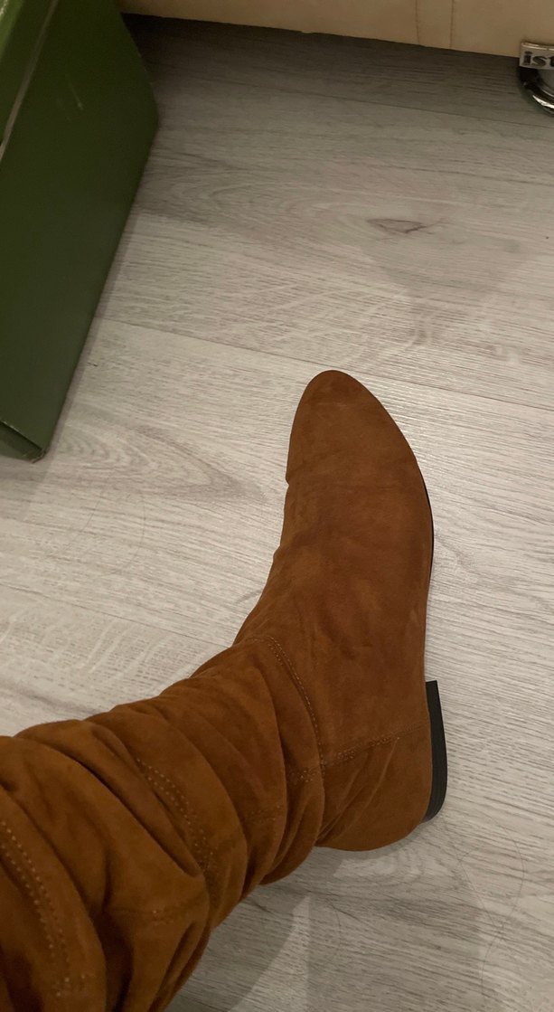 Kahverengi Süet Kadın çizme - Görsel 2