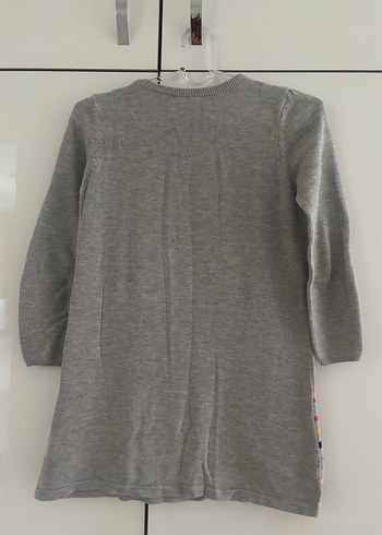 Kız Çocuk Bohem Gri Örgü Elbise - Görsel 2