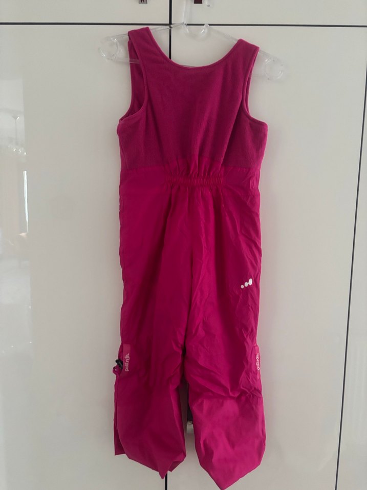 Kız Çocuk Pembe Fermuarlı Kar Pantalonu - Görsel 2