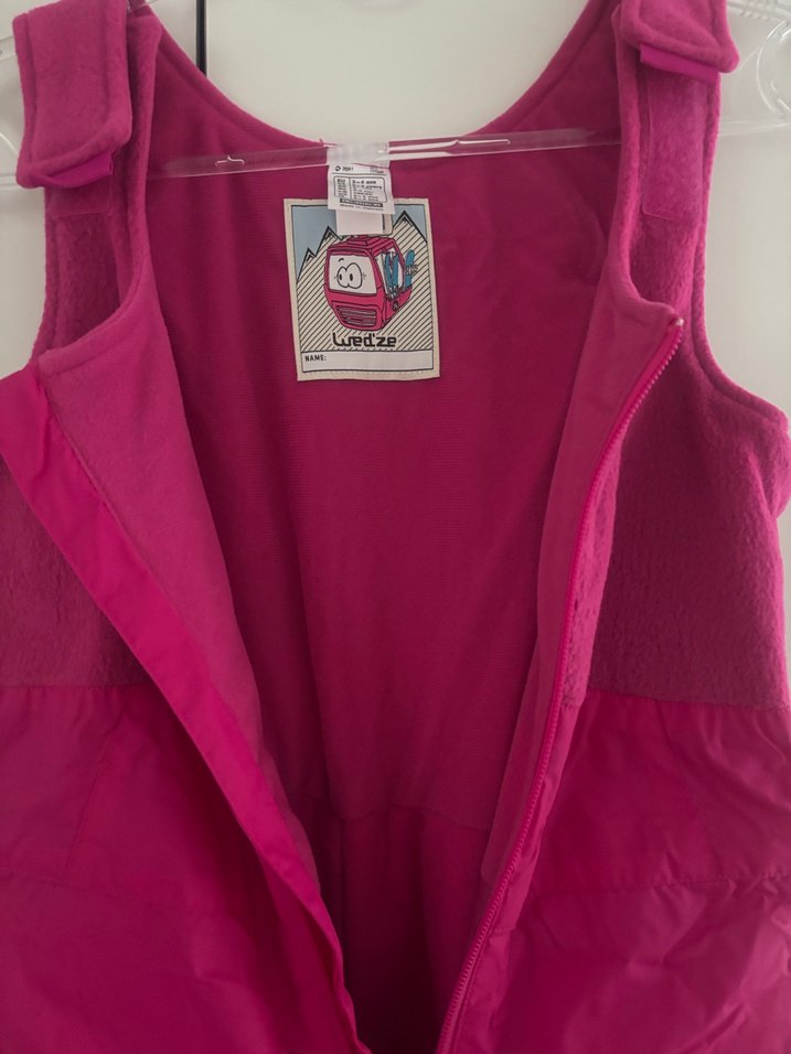 Kız Çocuk Pembe Fermuarlı Kar Pantalonu - Görsel 3