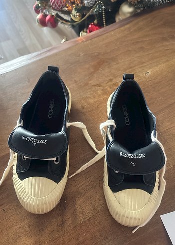 Siyah Kadın Spor Ayakkabı, Düz Taban - Görsel 4