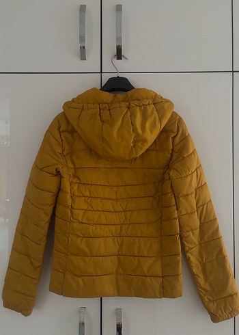 Sarı Kadın Kışlık Fermuarlı Mont - Görsel 2