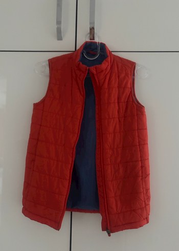 Turuncu Fermuarlı Çocuk Yelek - Görsel 2