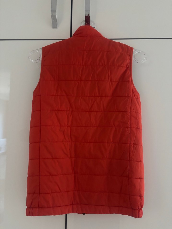 Turuncu Fermuarlı Çocuk Yelek - Görsel 4