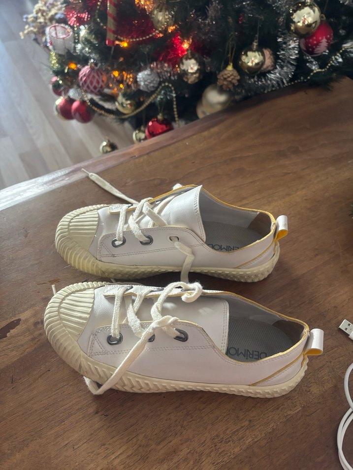 Beyaz Bağcıklı Kadın Spor Ayakkabı - Görsel 5