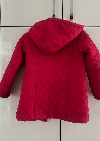 Kız Çocuk Pembe Kapüşonlu Fermuarlı Mont - Görsel 2