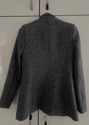 Gri Düğmeli Kadın Blazer Ceket - Görsel 2