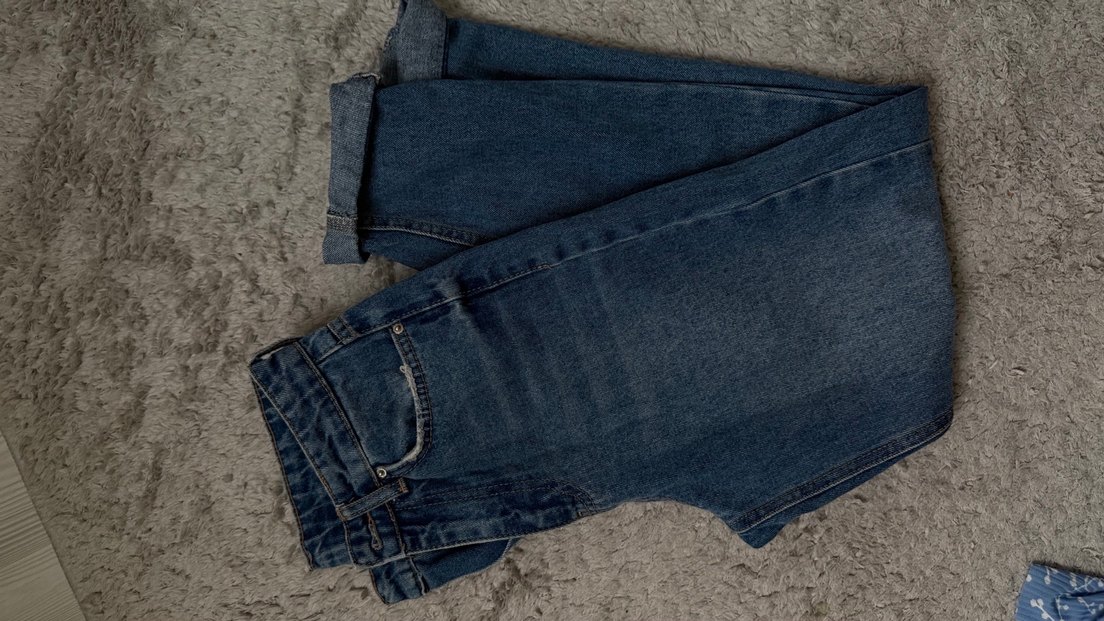 Kadın Lacivert mom Kesim kot Pantolon - Görsel 2