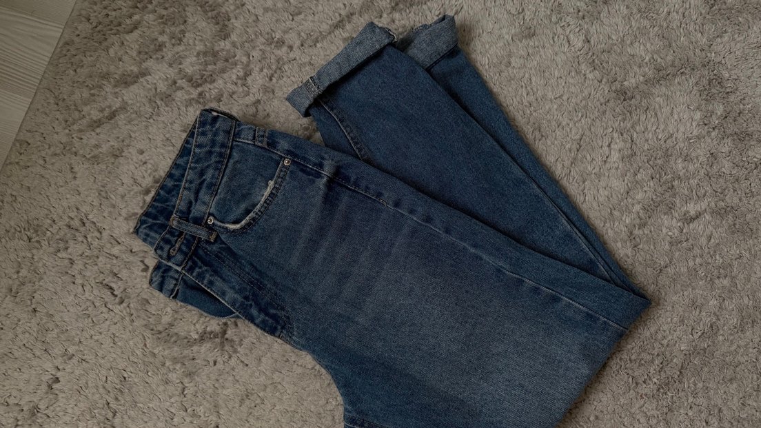 Kadın Lacivert mom Kesim kot Pantolon - Görsel 5