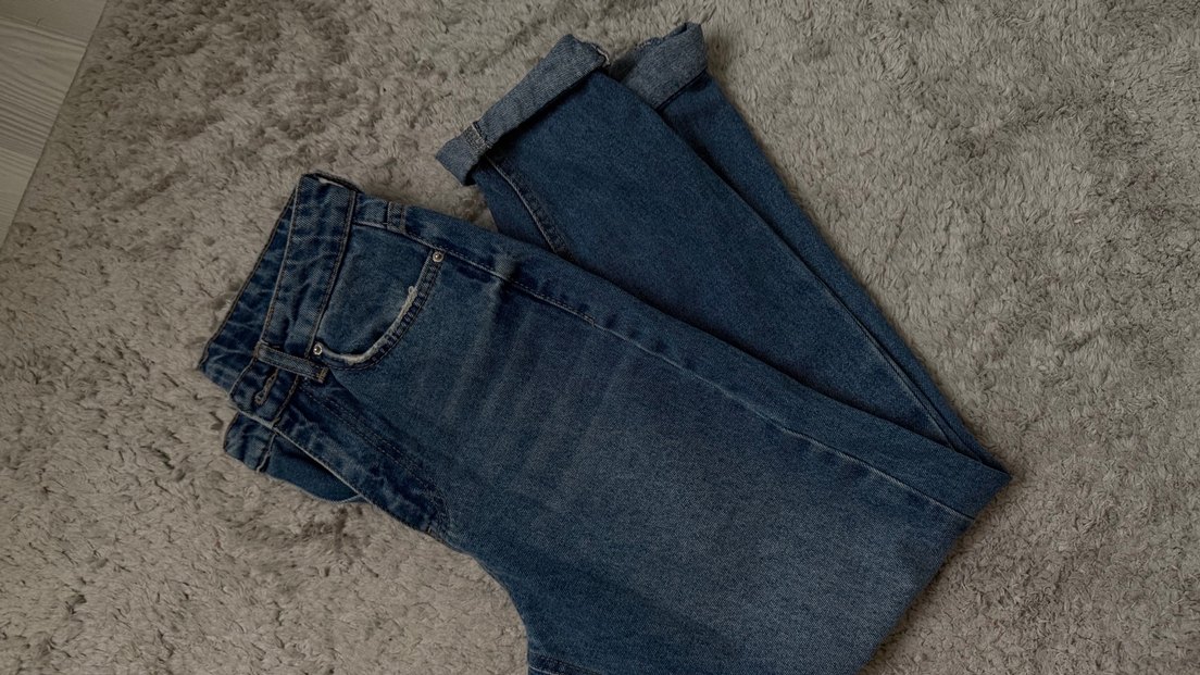 Kadın Lacivert mom Kesim kot Pantolon - Görsel 4