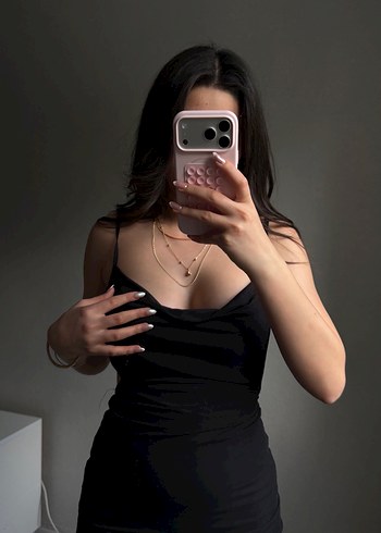 Siyah Straplez Saten Mini Elbise - Görsel 2