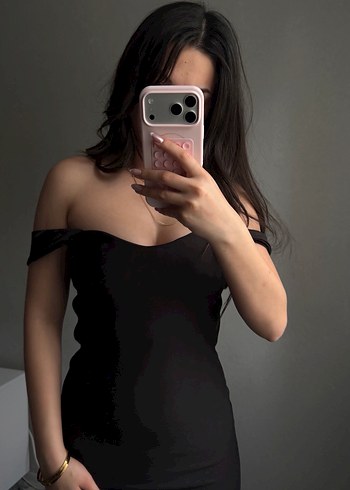 Siyah Straplez uzun  Elbise - Görsel 4