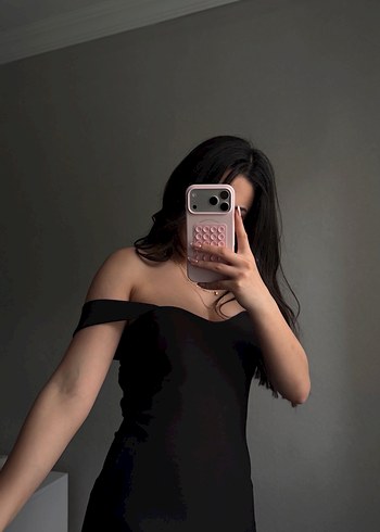 Siyah Straplez uzun  Elbise - Görsel 9