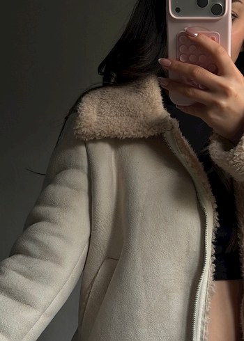 Bej Kürk Detaylı Kadın Kışlık Ceket - Görsel 3