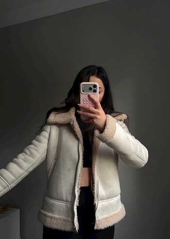 Bej Kürk Detaylı Kadın Kışlık Ceket - Görsel 6